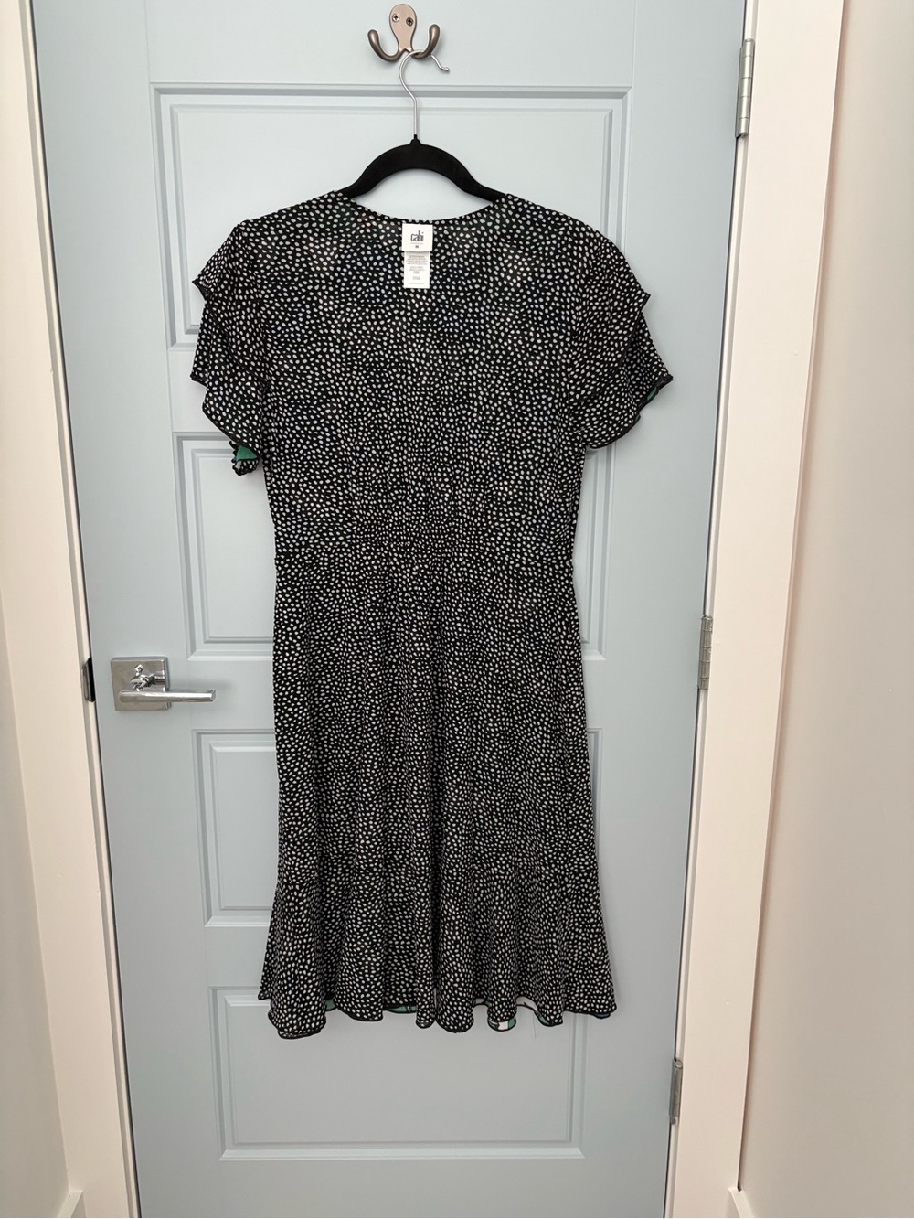 Cabi Green Floral Dress with Blue & White Blooms REVERSIBLE - Picture 5 of 5